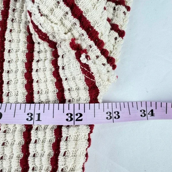 American Eagle M Lived-In Waffle Knit Striped Oversized Sweater Coastal Casual - Picture 13 of 14